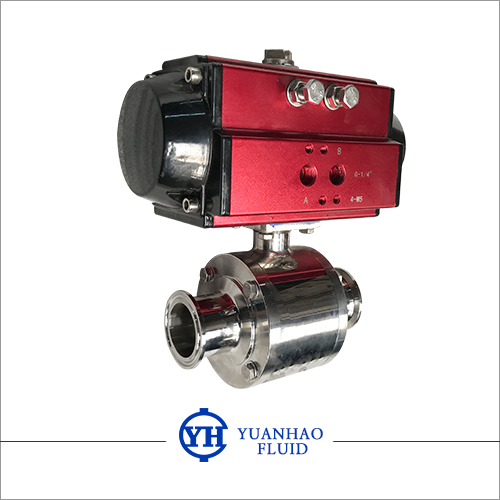 衛(wèi)生級氣動全包球閥 Sanitary seat PTFE ball valve